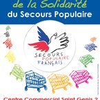 Collecte solidaire du Secours Populaire en produits alimentaires et produits d'hygiène